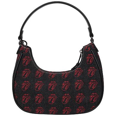 The Rolling Stones All-Over Tongue Logo Hobo Bag
