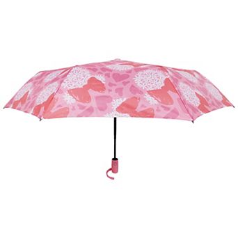 Disney's Minnie Mouse Floral Hearts Automatic Open/Close Umbrella