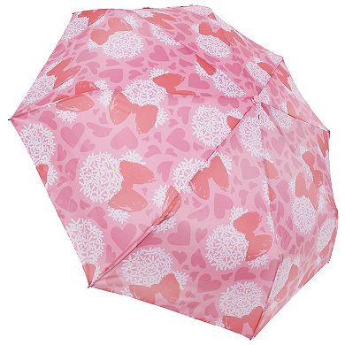 Disney's Minnie Mouse Floral Hearts Automatic Open/Close Umbrella