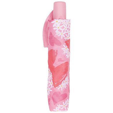 Disney's Minnie Mouse Floral Hearts Automatic Open/Close Umbrella