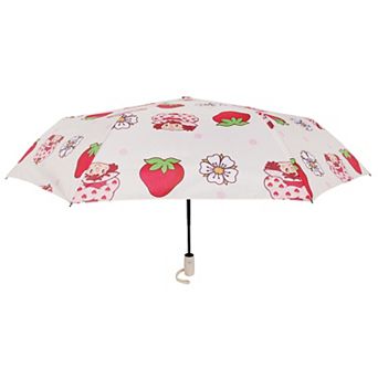 Strawberry Shortcake Floral Allover Print Automatic Open/Close Umbrella
