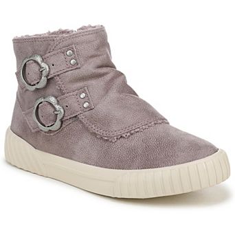 Blowfish Malibu Whisker-K Girls Faux Leather Zip Ankle Boots with Buckle Accents