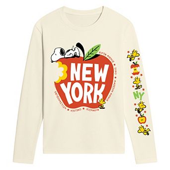 Men's Peanuts Snoopy & Woodstock Long Sleeve Graphic Tee