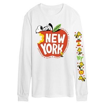 Men's Peanuts Snoopy & Woodstock Long Sleeve Graphic Tee