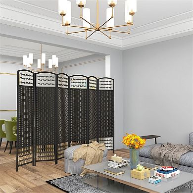 Folding Room Divider Screen 6 Panel Privacy Partition for Bedroom Living Room Dorm