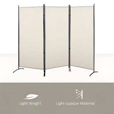 3-Panel Adjustable Room Divider with Dual Hinges for Flexible Layouts
