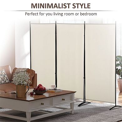 3-Panel Adjustable Room Divider with Dual Hinges for Flexible Layouts