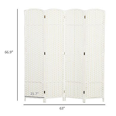 Freestanding 4 Panel Privacy Screen Room Divider for Bedroom Living Room Office