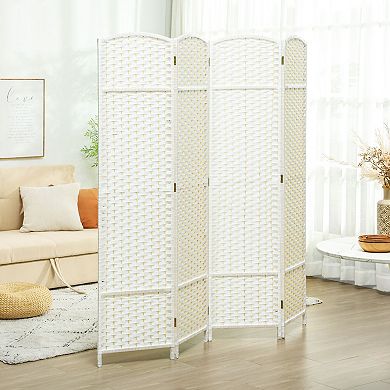 Freestanding 4 Panel Privacy Screen Room Divider for Bedroom Living Room Office