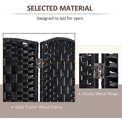 6 Panel Folding Room Divider Screen for Studio Apartment Dorm Home Office