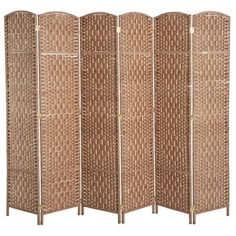 6 Panel Folding Room Divider Screen for Studio Apartment Dorm Home Office