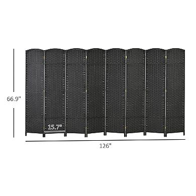 Lightweight 8-Panel Folding Room Screen for Bedrooms, Living Rooms, or Dorms