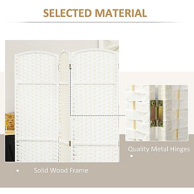 Folding Room Divider Screen with Polypropylene Panels for Living Rooms or Offices