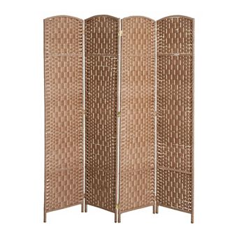 4 Panel Folding Room Divider Privacy Screen for Studio Apartment Home Office