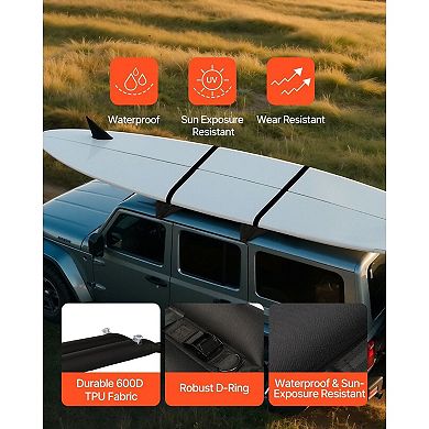 2 PCS Inflatable Car Roof Bars for Kayaks, Snowboards, Paddleboard