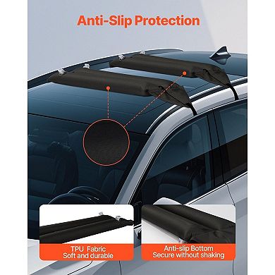 2 PCS Inflatable Car Roof Bars for Kayaks, Snowboards, Paddleboard
