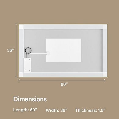 LED Bathroom Mirror with Front Back Lights