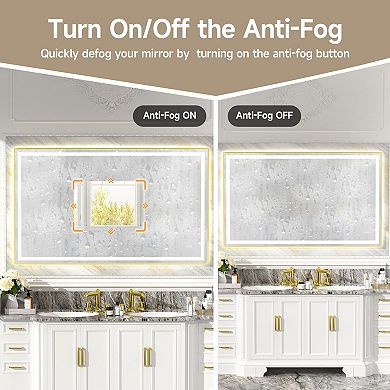 LED Bathroom Mirror with Front Back Lights