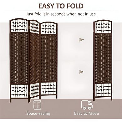 Folding 3-Panel Privacy Screen for Personal Space or Room Separation