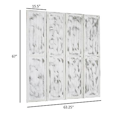 4-Panel Room Divider for Creating Private Spaces, Adjustable Foldable Screen