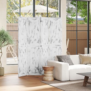 4-Panel Room Divider for Creating Private Spaces, Adjustable Foldable Screen