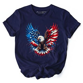Bald Eagle American Flag T-Shirt, Patriotic Freedom Tee