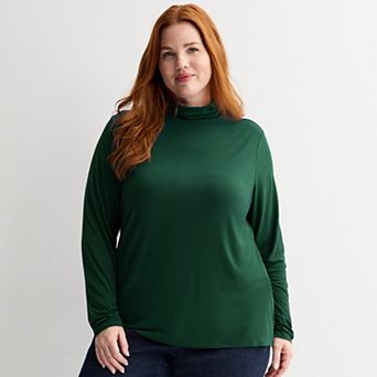 Plus Size Croft & Barrow Fitted Turtleneck