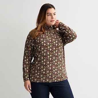 Plus Size Croft & Barrow Fitted Turtleneck
