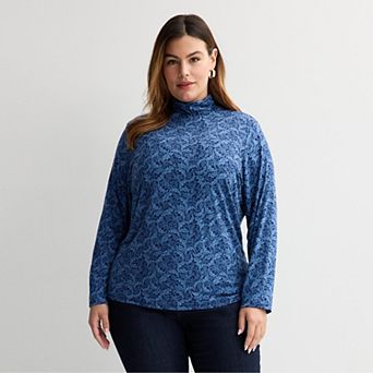 Plus Size Croft & Barrow Fitted Turtleneck
