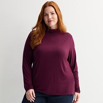 Plus Size Croft & Barrow Fitted Turtleneck