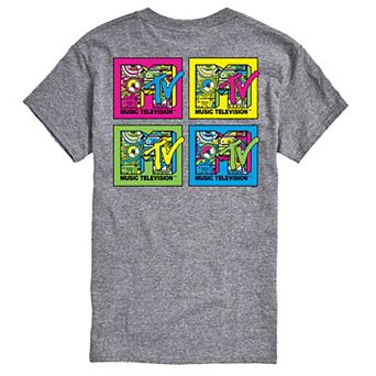 Men's MTV Logo Pop Art Grid Graphic Tee