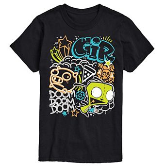 Men's Invader Zim Gir Graffiti Graphic Tee