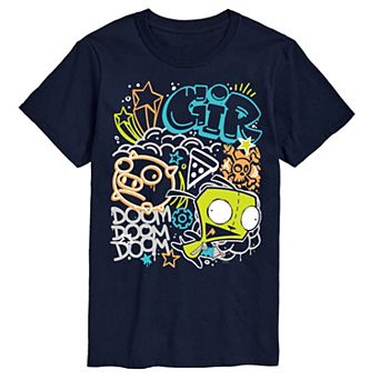 Men's Invader Zim Gir Graffiti Graphic Tee