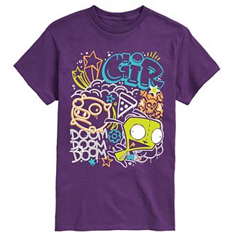Men's Invader Zim Gir Graffiti Graphic Tee