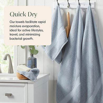 Springtree Home 100% Cotton Ultra Quick Dry Bath Towel Set Queenstown Collection