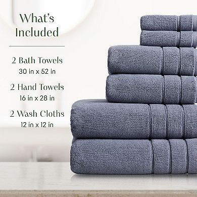 Springtree Home Luxury 100% Turkish Cotton Heavyweight Bath Towel Set Izmir Collection
