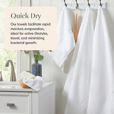 Springtree Home 100% Combed Cotton Hotel Quality Bath Towel Set Cynewski Collection