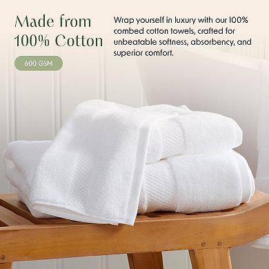 Springtree Home 100% Combed Cotton Hotel Quality Bath Towel Set Cynewski Collection