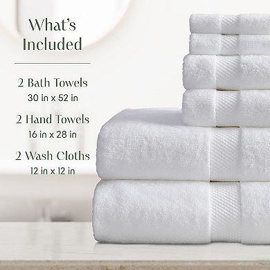 Springtree Home 100% Combed Cotton Hotel Quality Bath Towel Set Cynewski Collection