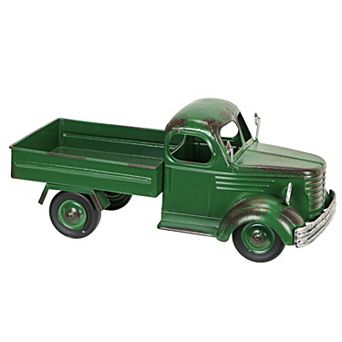 14 in Long Green Rustic Metal Decorative Vintage Pickup Truck Planter Farmhouse
