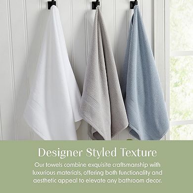 Springtree Home 100% Combed Cotton Ribbed Bath Towel Set Mauro Collection