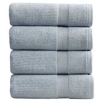 Springtree Home 100% Combed Cotton Ribbed Bath Towel Set Mauro Collection