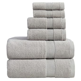 Springtree Home 100% Combed Cotton Ribbed Bath Towel Set Mauro Collection