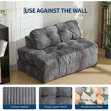 Folding Sofa Bed - Convertible Sleeper Chair with Pillow and Back Support Boneless Mattress