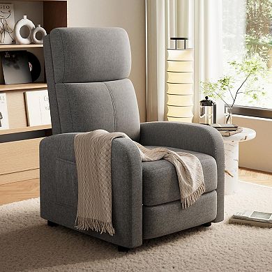 Ergonomic Adjustable Recliner Chair for Adults - Enhanced with Side Pocket, Tall Back