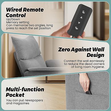 Electric Recliner Chair with Massage and Heat - 8 Modes, Remote Control and High Weight Support