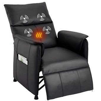 Electric Recliner Chair with Heat and Massage - Adjustable Power Sofa with Remote Control