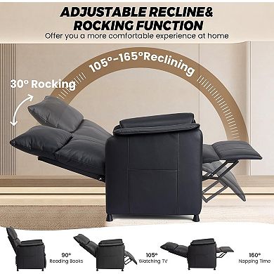 Electric Recliner Chair with Heat and Massage - Adjustable Power Sofa with Remote Control