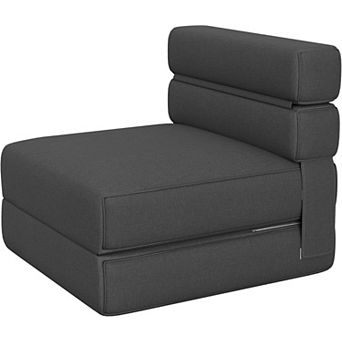 Foldable Floor Couch and Sofa Bed with Memory Foam Mattress - Lounge Chair and Guest Bed
