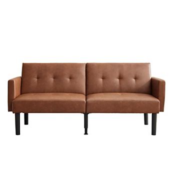 Convertible Futon Sofa Bed with Adjustable Backrest - Sleeper for Living Room, Bedroom, Apartment